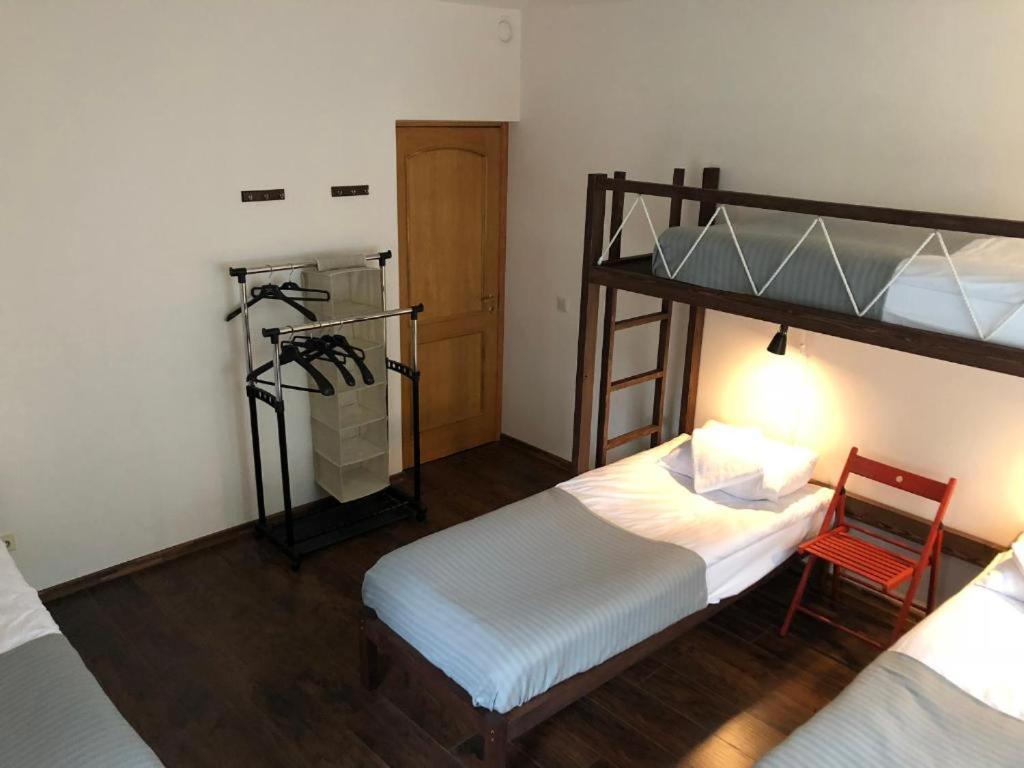 Postel nebo postele na pokoji v ubytování Rock'n'hostel