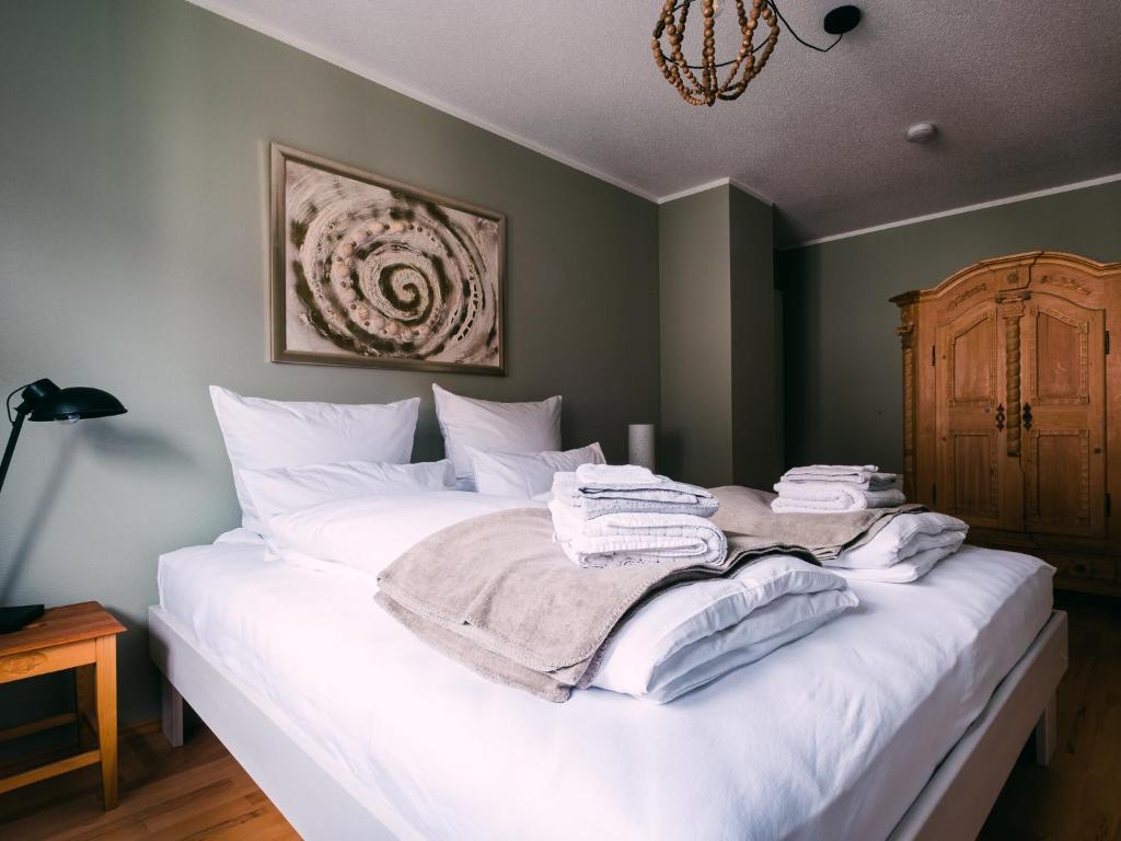 Postel nebo postele na pokoji v ubytování Ferienwohnung Auszeit