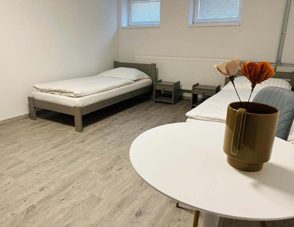 Posteľ alebo postele v izbe v ubytovaní Hostel H18