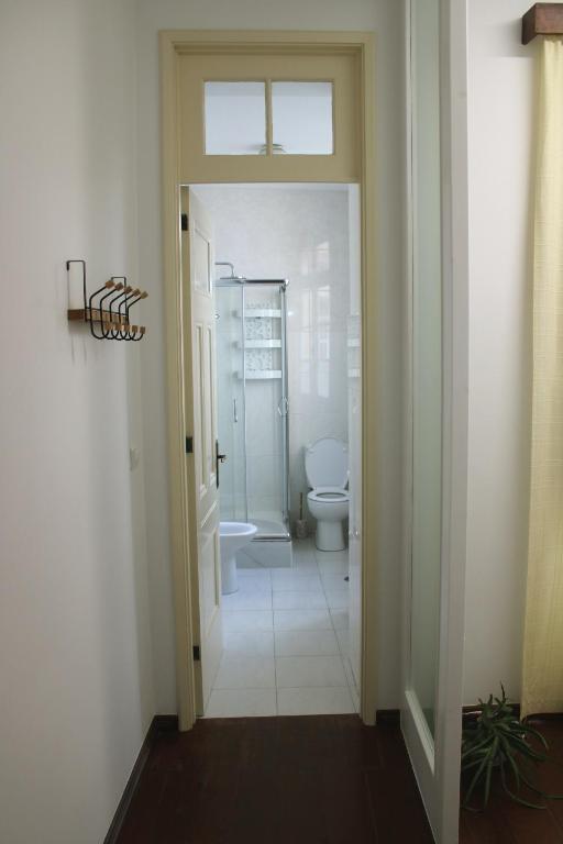 Koupelna v ubytování Alegria House