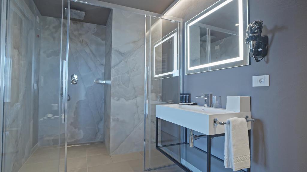Koupelna v ubytování Hotel Cristal