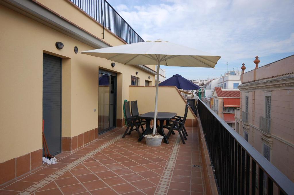 Balkón nebo terasa v ubytování Sitges Apartment