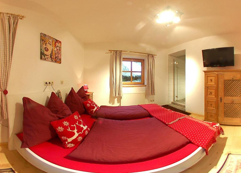 TV a/nebo společenská místnost v ubytování Designer-Chalets