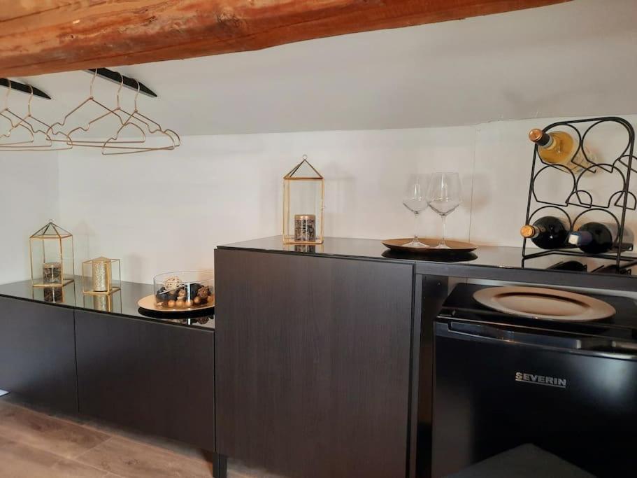 Kuchyň nebo kuchyňský kout v ubytování Luxury Room La Terrazza sul Lago di Como