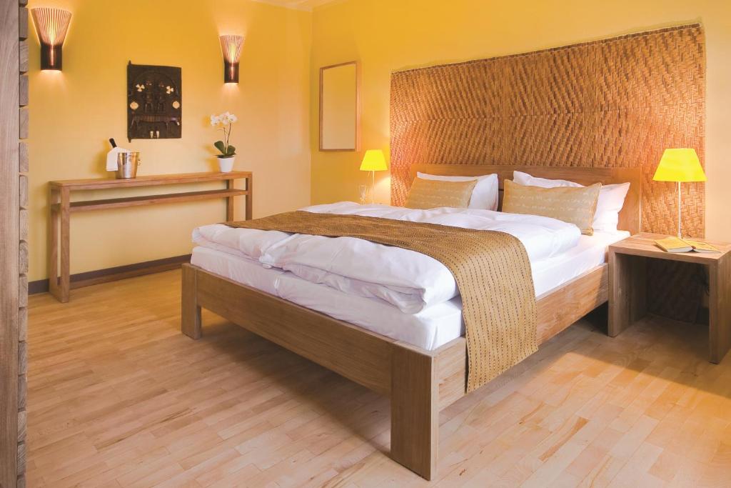 Postel nebo postele na pokoji v ubytování Hotel Viva Sky