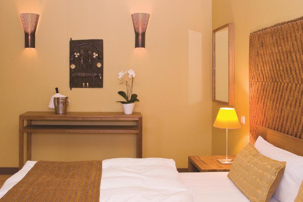 Postel nebo postele na pokoji v ubytování Hotel Viva Sky