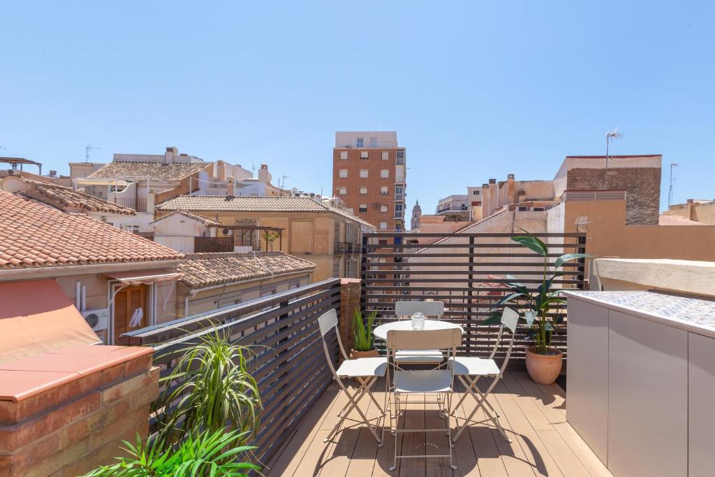 Balkón alebo terasa v ubytovaní Terraza de Málaga