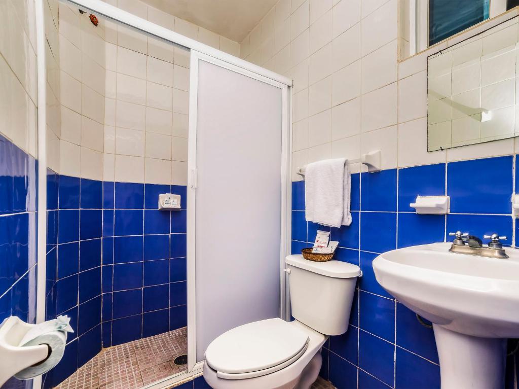 Koupelna v ubytování Hotel Trianon
