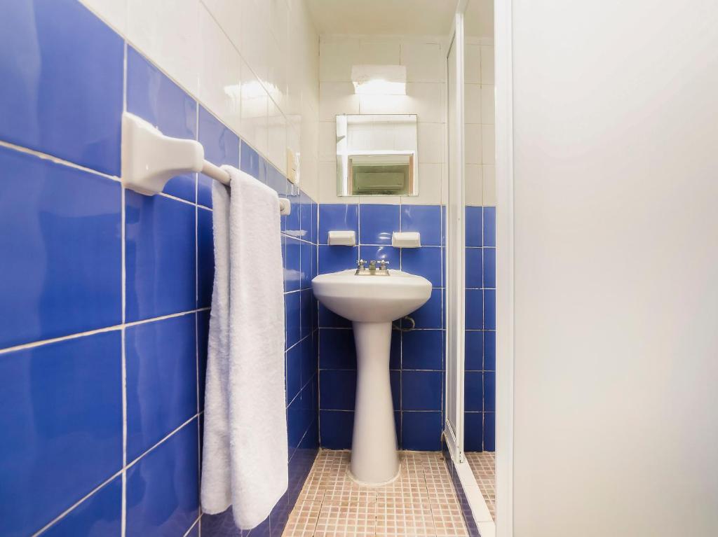 Koupelna v ubytování Hotel Trianon