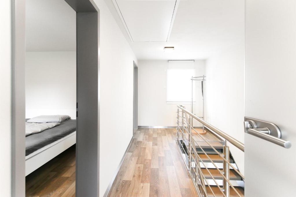 Postel nebo postele na pokoji v ubytování Ferienwohnung Spreeblick