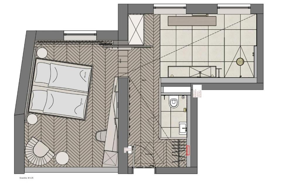 a floor plan of a house at Platzl Hotel - Superior in Munich