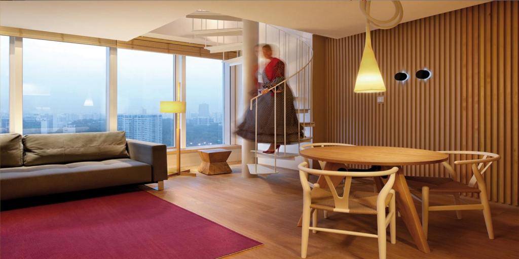 Predel za sedenje v nastanitvi Hotel Madera Hong Kong