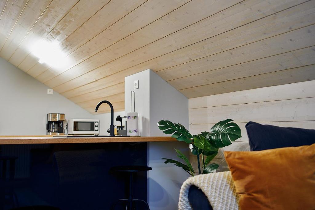 Kuchyňa alebo kuchynka v ubytovaní LAGUNA Apartament Polanica Residence 57