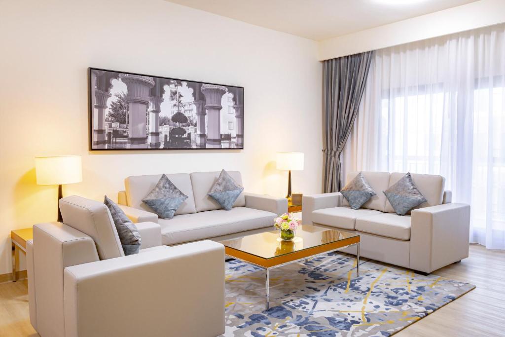 Posezení v ubytování Golden Sands Suites