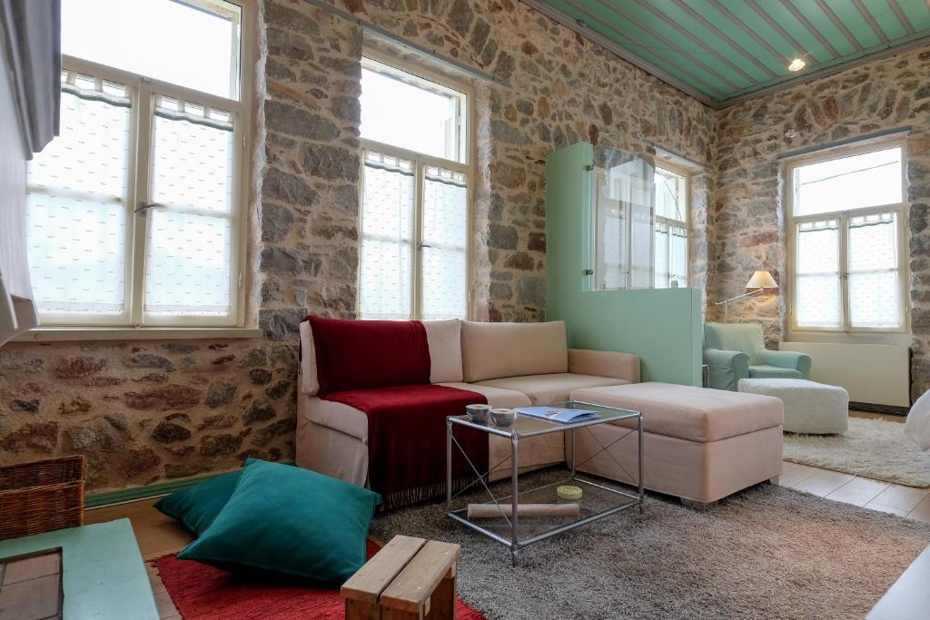 Posezení v ubytování Kyriaki Guesthouse & Suites