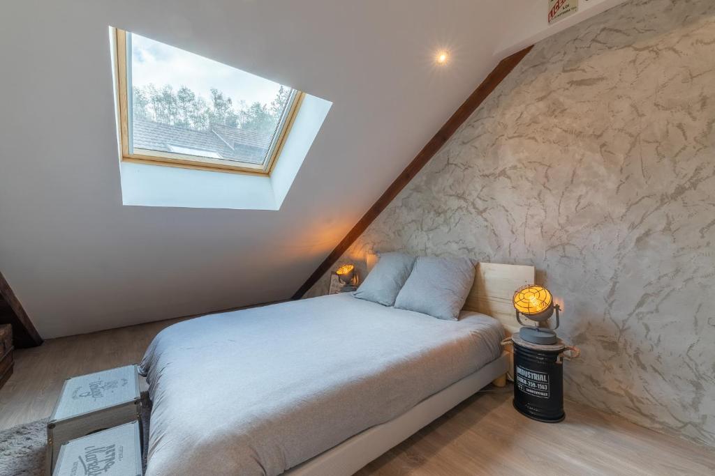 Posteľ alebo postele v izbe v ubytovaní La Fabrique, Loft 100 m2