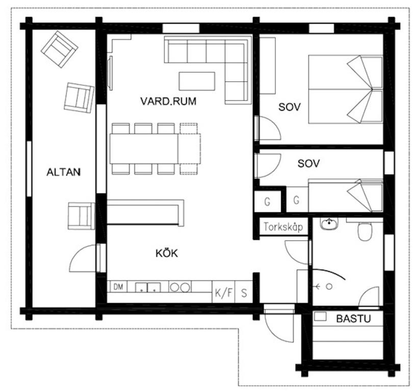 Lullens Stugby - Stugorna 1-5 - Two-Bedroom House