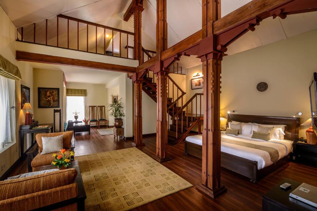 Postel nebo postele na pokoji v ubytování Gokarna Forest Resort