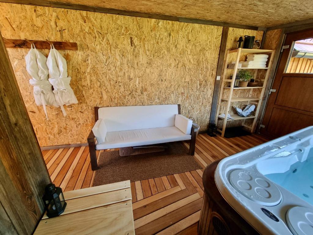 Postel nebo postele na pokoji v ubytování Apartma1 pri Adamu