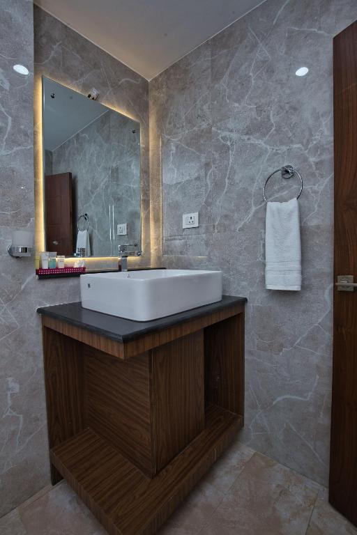 Koupelna v ubytování Hotel Grand View