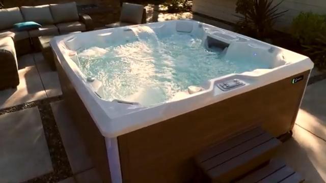 a bath tub sitting on top of a patio at Apartments Vukman in Trogir