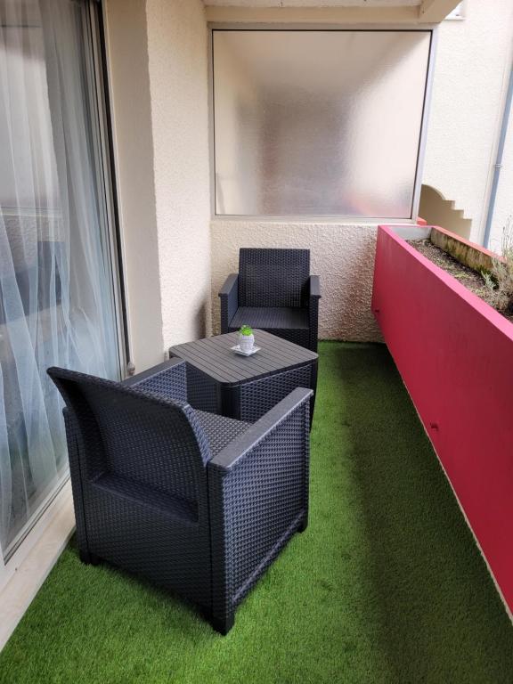 Posedenie v ubytovaní Appartement rénové près république