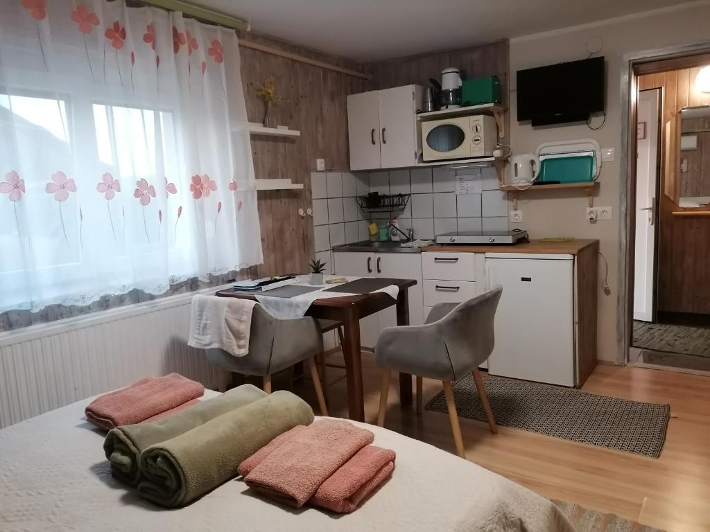 Kuchyňa alebo kuchynka v ubytovaní Barbara Ház