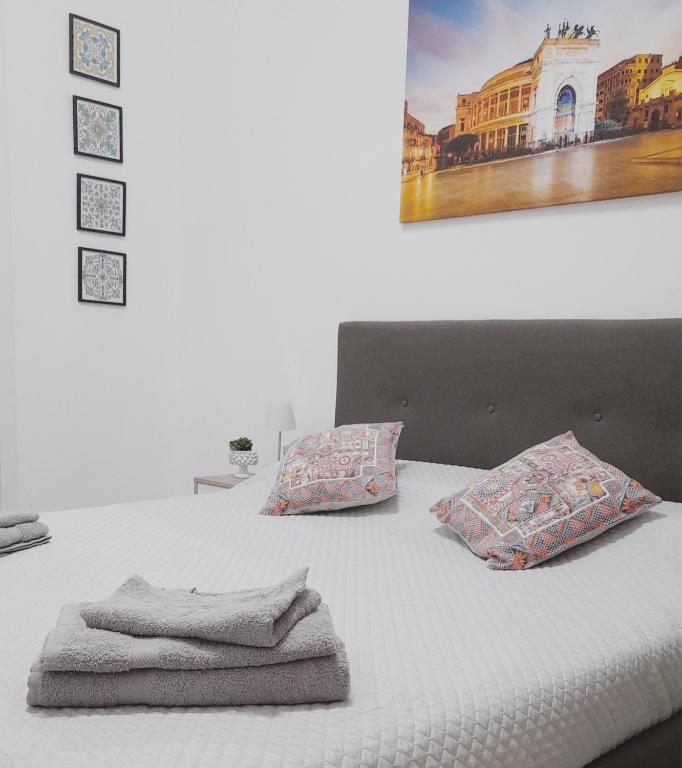 Posteľ alebo postele v izbe v ubytovaní Rosina's flat