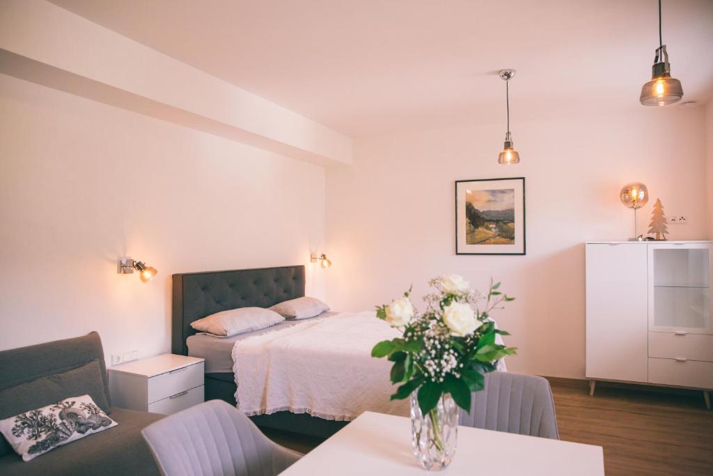 Postel nebo postele na pokoji v ubytování Nefer, Haus