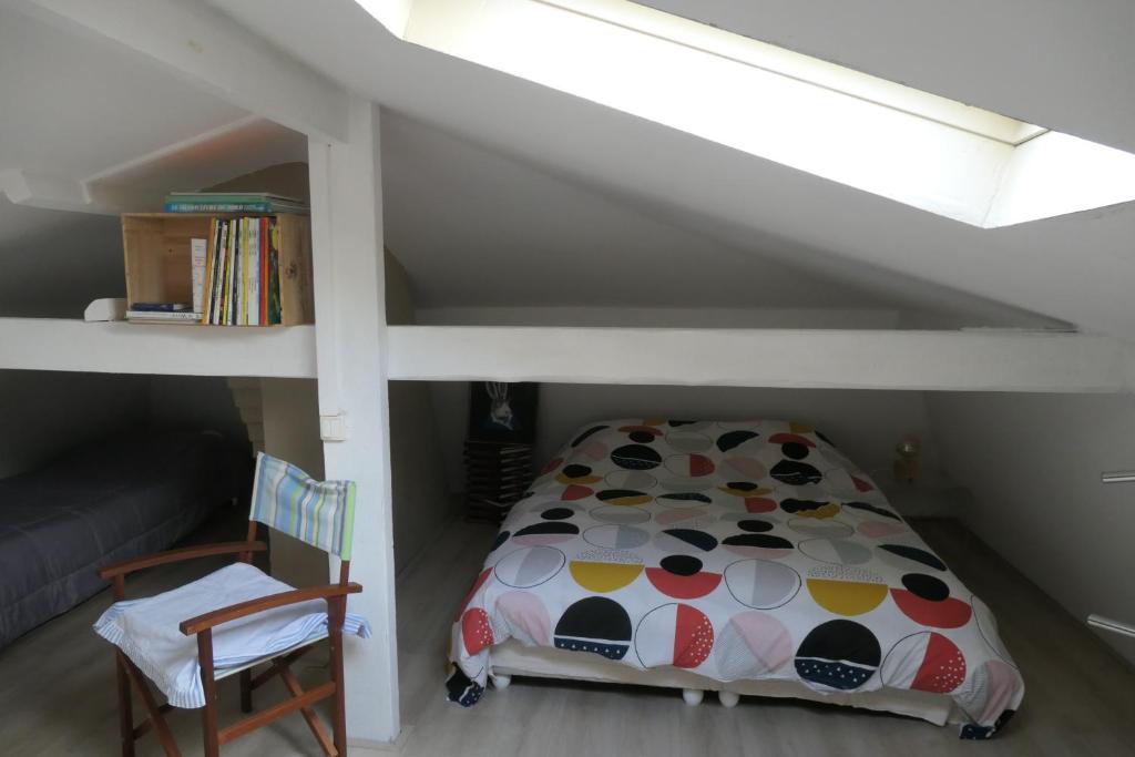 Posteľ alebo postele v izbe v ubytovaní Appartement - Villa Léopold à Malo
