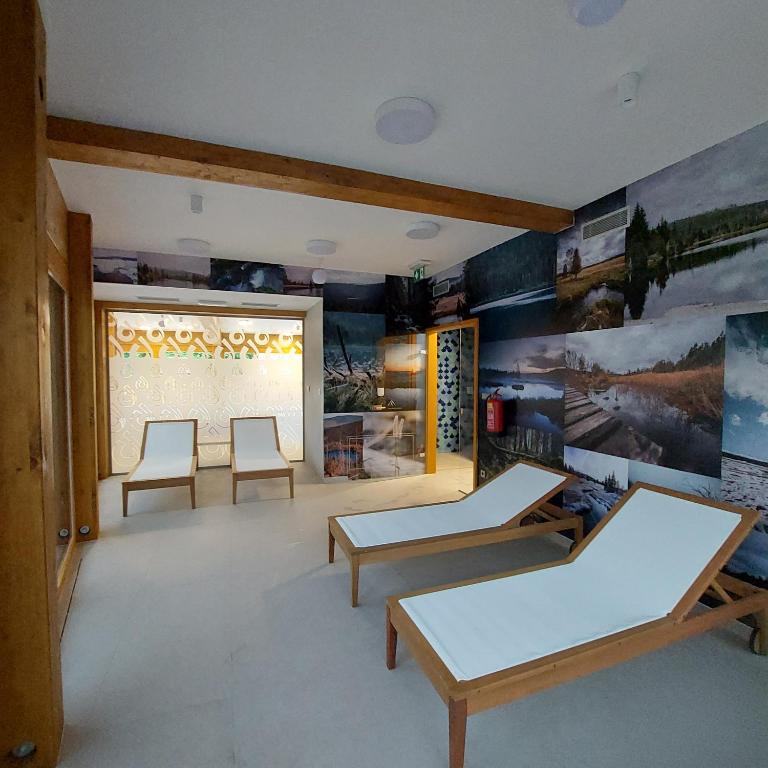 TV a/nebo společenská místnost v ubytování Apartmán Rezidence Javor Železná Ruda