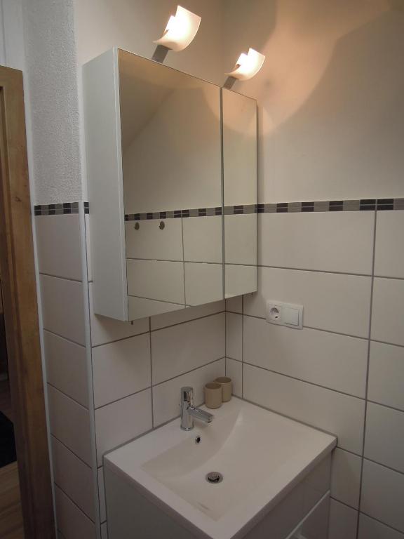 Koupelna v ubytování Salvesenheim