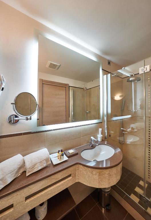 Koupelna v ubytování Hotel Astoria