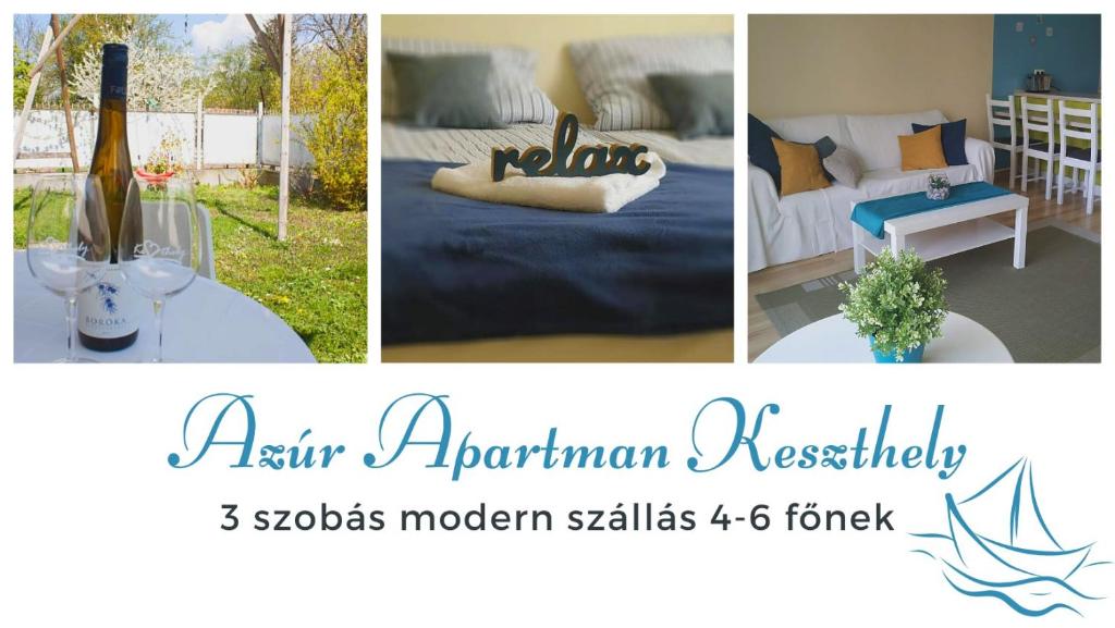 Postel nebo postele na pokoji v ubytování Azúr Apartman Keszthely