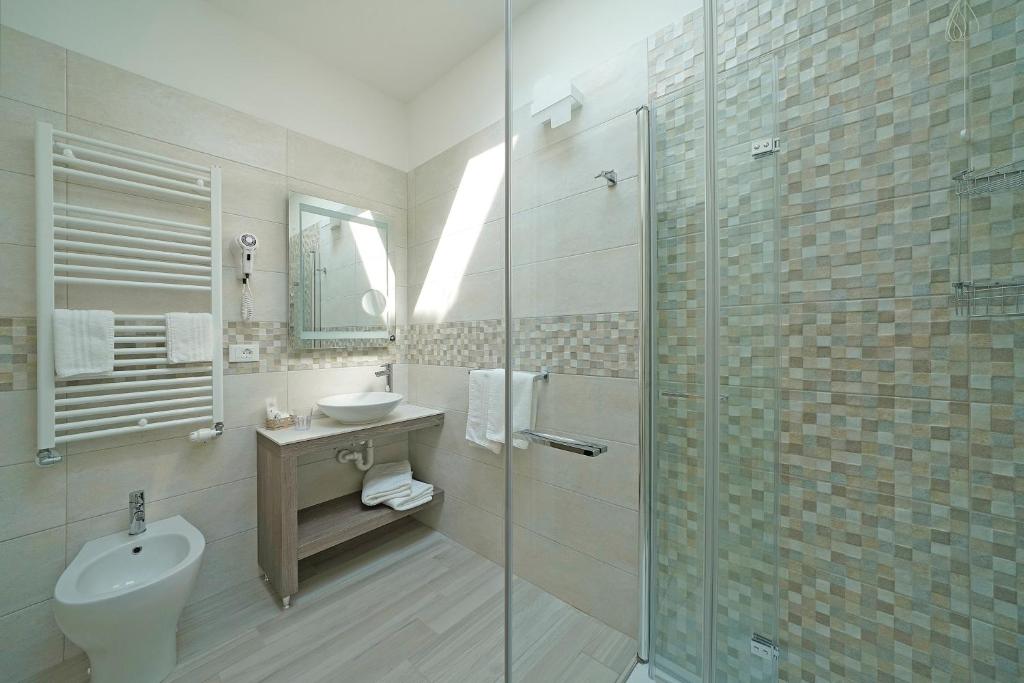 Koupelna v ubytování Hotel Strand a frontemare