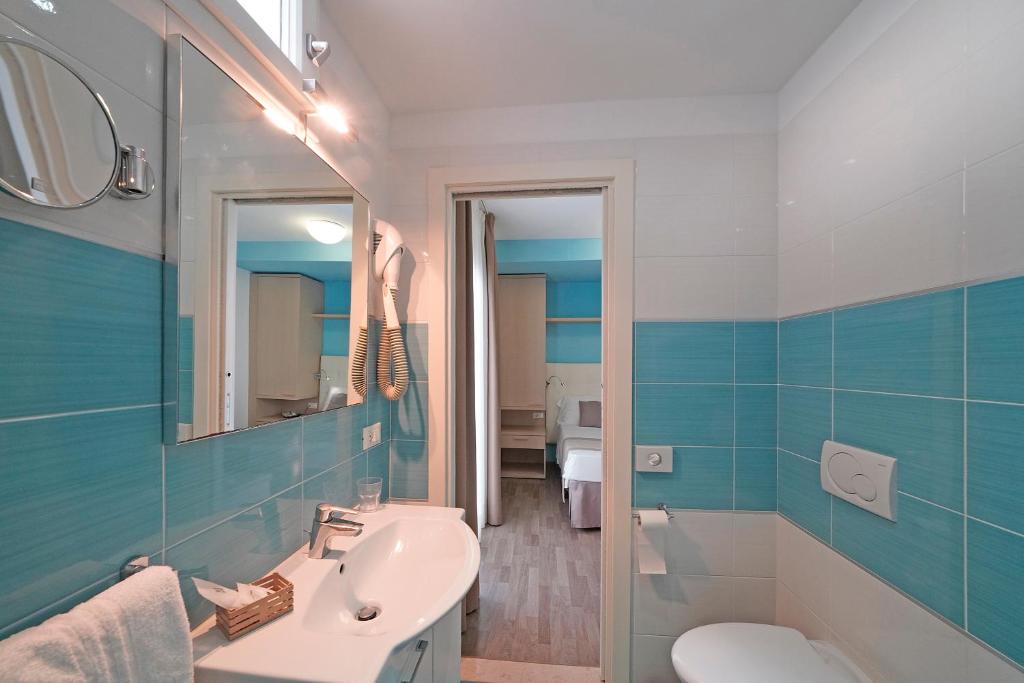 Koupelna v ubytování Hotel Strand a frontemare