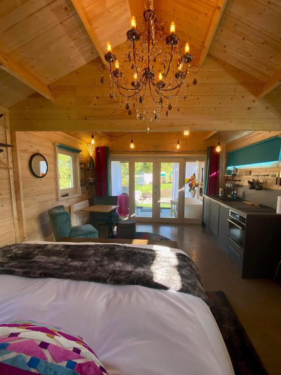 Postel nebo postele na pokoji v ubytování Dunroamin Lodges