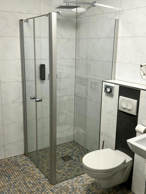 Koupelna v ubytování Hotel Villa am Paradies