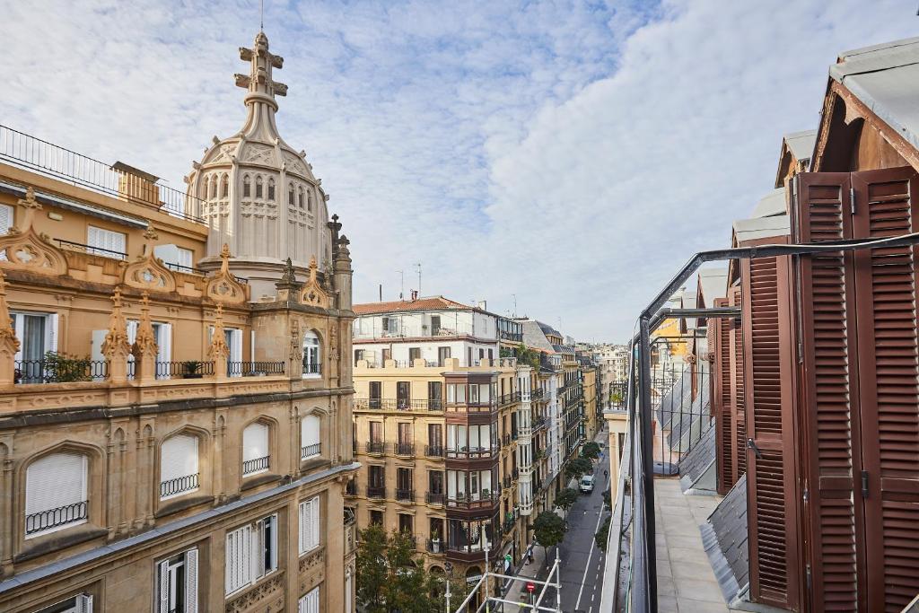 Výhľad na mesto Donostia-San Sebastián alebo výhľad na mesto priamo z apartmánu