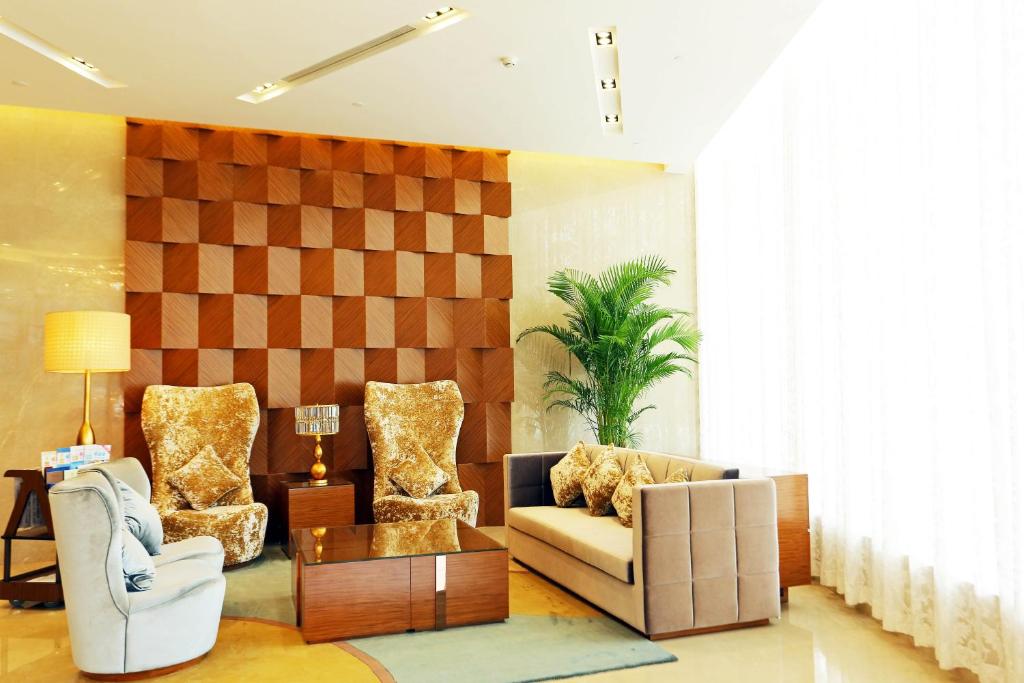 Posezení v ubytování Shenzhen Baoan PLUS Gems Cube Hotel