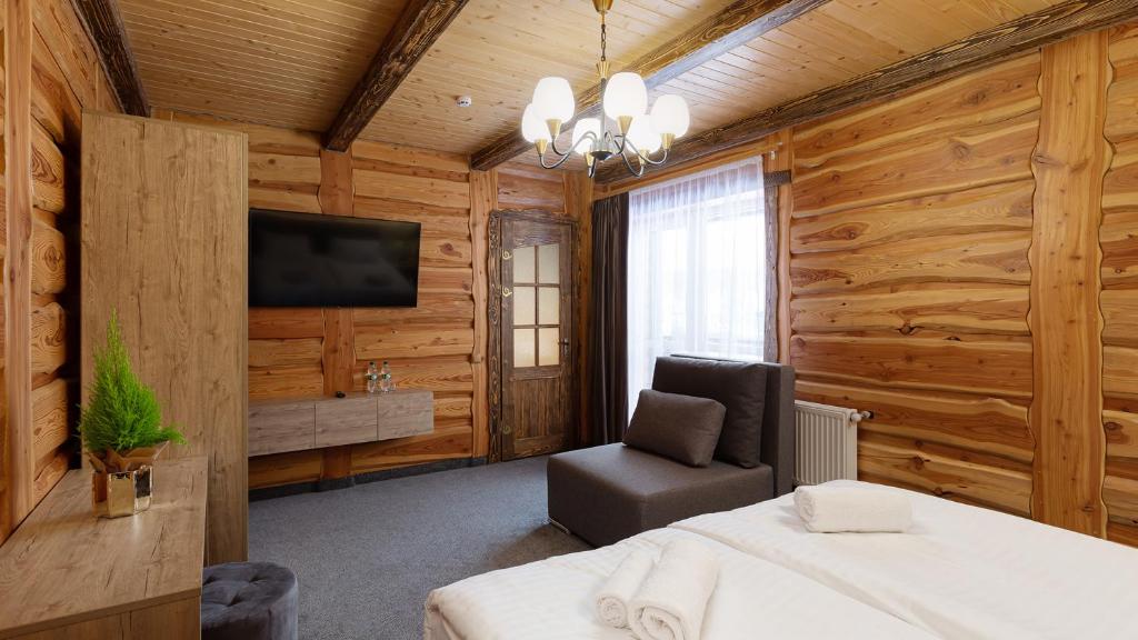 TV a/nebo společenská místnost v ubytování SVOI Hotel