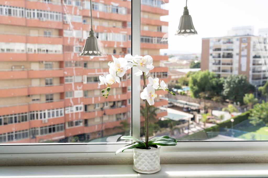 A balcony or terrace at Apartamento Torres ll