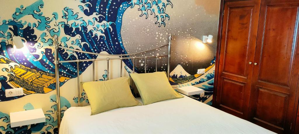 A bed or beds in a room at Villa Fedelian 2 Playa Blanca
