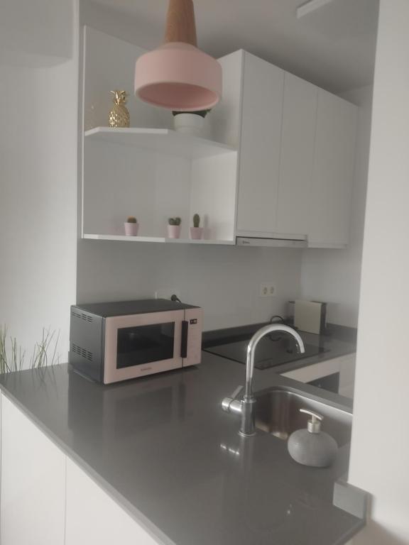 Kuchyň nebo kuchyňský kout v ubytování HH Apartamento Algarrobo costa