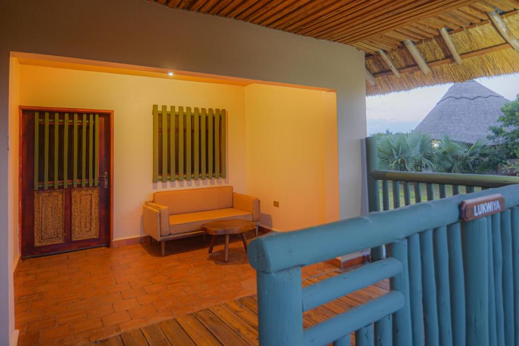 Balkón nebo terasa v ubytování Tilenga Safari Lodge