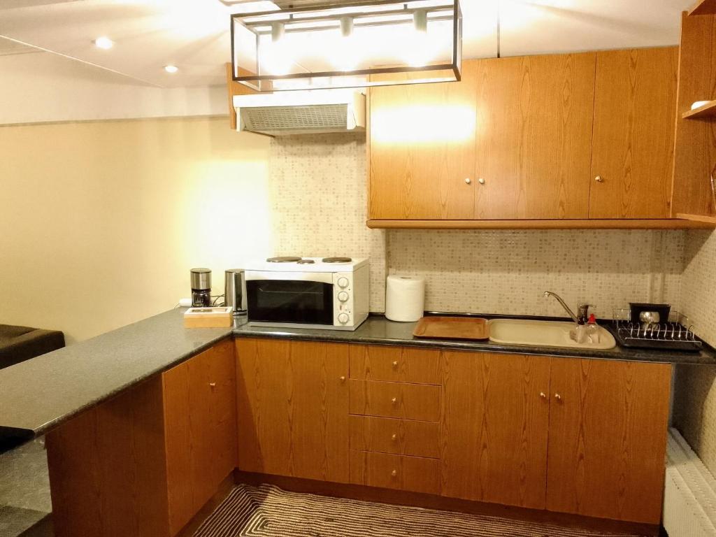 Kuchyň nebo kuchyňský kout v ubytování Central Athens Pad