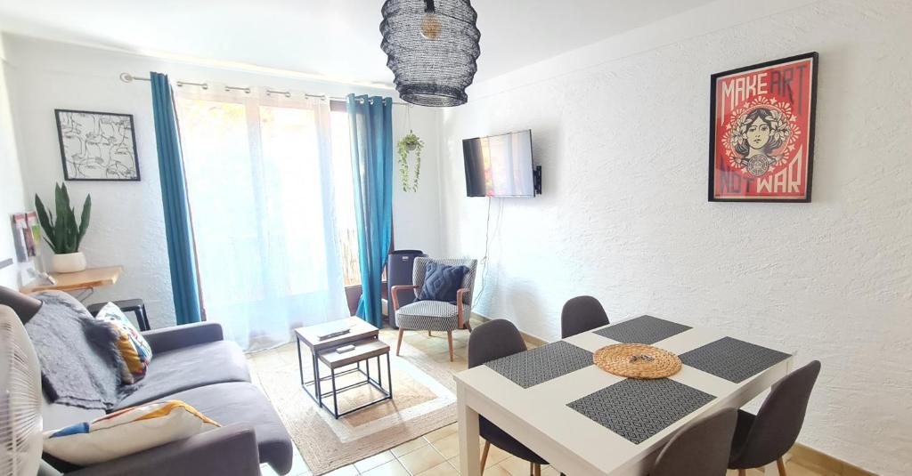 Χώρος καθιστικού στο APP' ART CENTRE PLAGE + PARKING GRATUIT