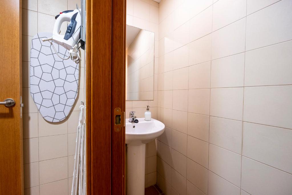 Koupelna v ubytování Cal Muntanyà