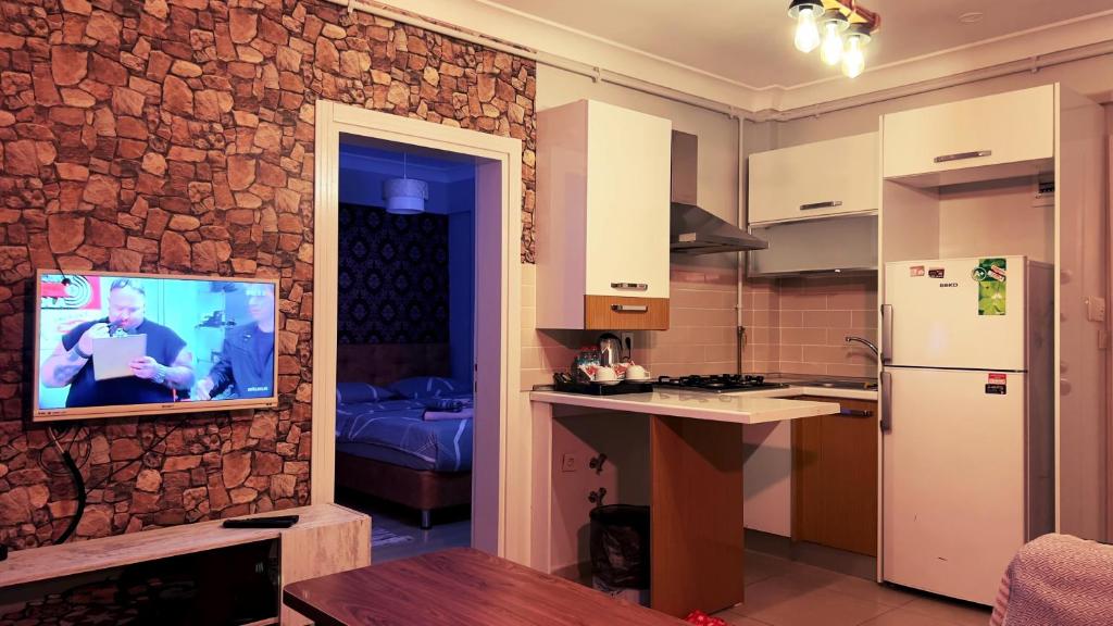 Kuchyň nebo kuchyňský kout v ubytování Edirne House