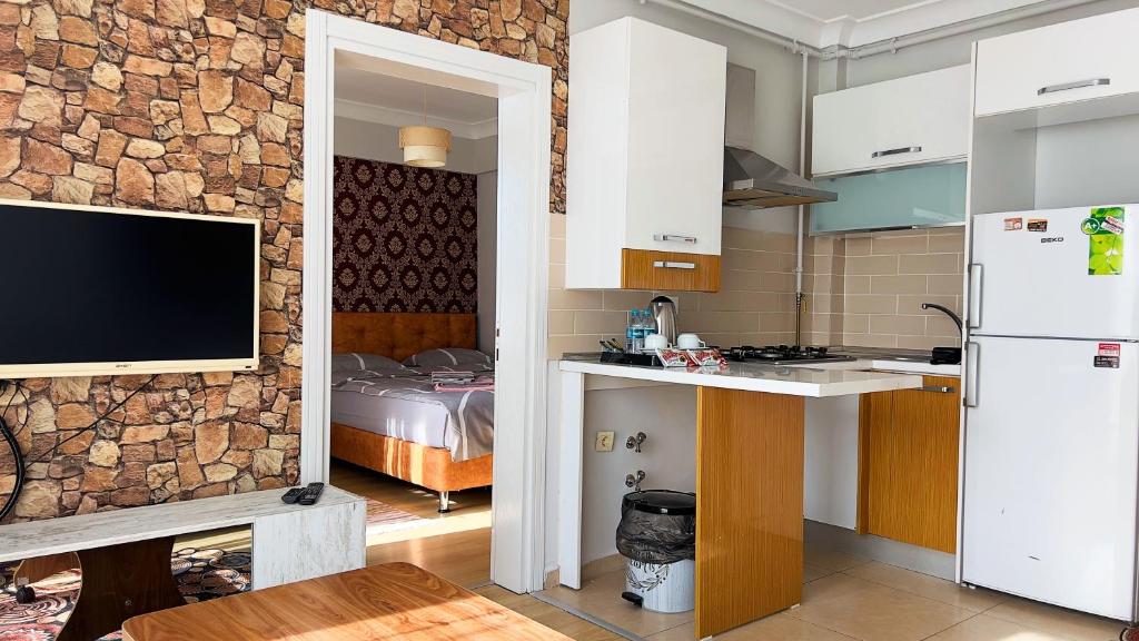 Kuchyň nebo kuchyňský kout v ubytování Edirne House